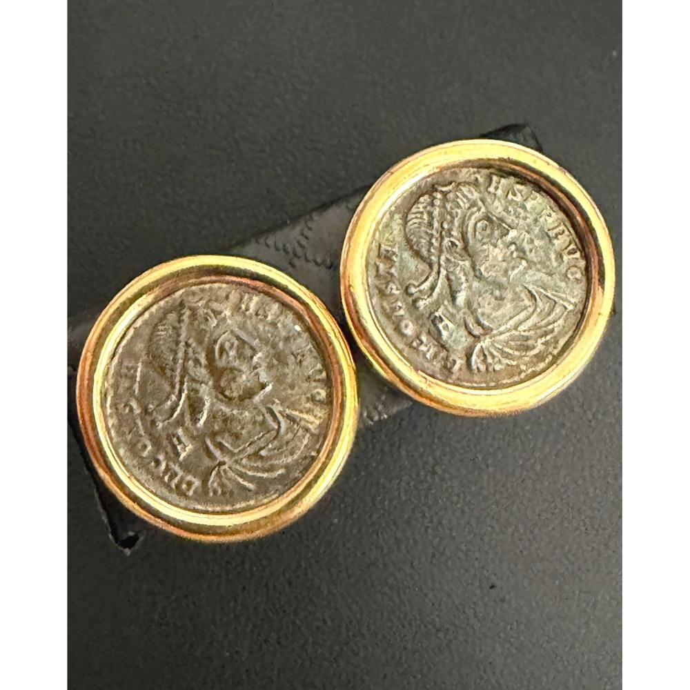 Vintage Ciner Coin Earrings Clip Ons